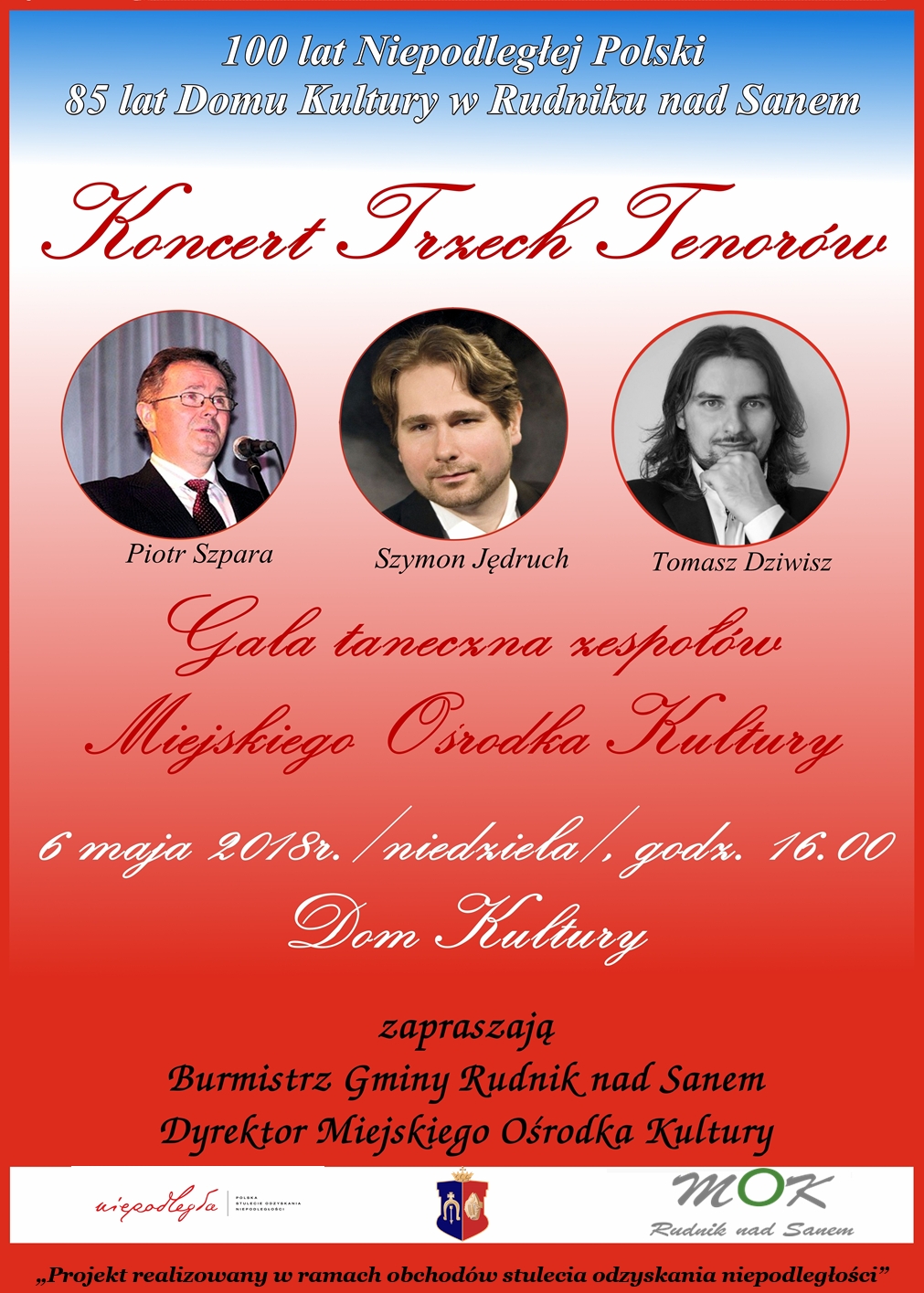 Koncert Trzech Tenorów & Gala taneczna zespołów Miejskiego Ośrodka Kultury